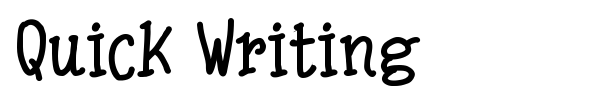 Quick Writing font preview